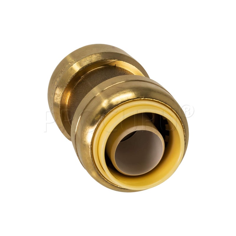 PROCURU [10-Pack] PROCURU 1/2-Inch PushFit Coupling, Push-to-Connect Brass Plumbing Fitting for Copper, PEX, CPVC, PE-RT Pipe, LF Certified Safe (8X1012-10P) - Image 2